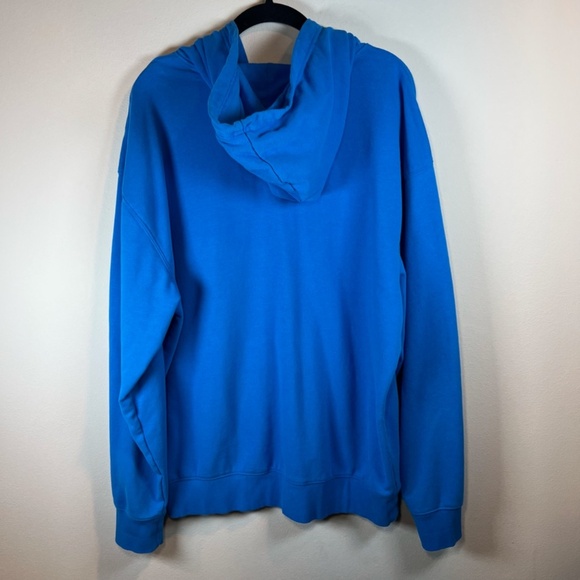 Champion Men's Quarter Zip Hoodie Sweatshirt Blue Pockets Embroidered Logo Large - Picture 9 of 14